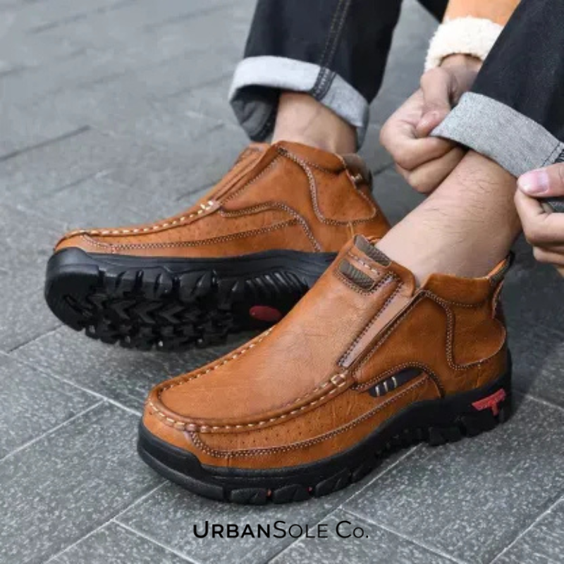 ⏰Last Day! 50% OFF 🔥Handcrafted Waterproof Leather Orthopaedic Ankle Boots for Men – Slip-Resistant Sole