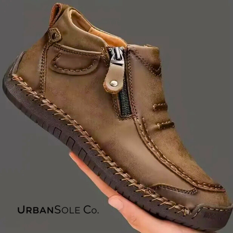 ⏰Last Day! 50% OFF 🔥Handcrafted Waterproof Leather Orthopaedic Ankle Boots for Men – Slip-Resistant Comfort