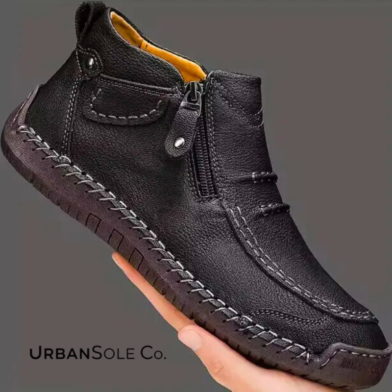 ⏰Last Day! 50% OFF 🔥Handcrafted Waterproof Leather Orthopaedic Ankle Boots for Men – Slip-Resistant Comfort